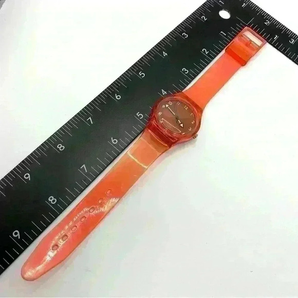 AGATHA Paris Scottie Clear Orange Silicone Watch - Picture 5 of 7